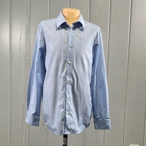 * Wonder Nation Boy's Light  Blue  Button Down Long Sleeve Shirt Sz 14